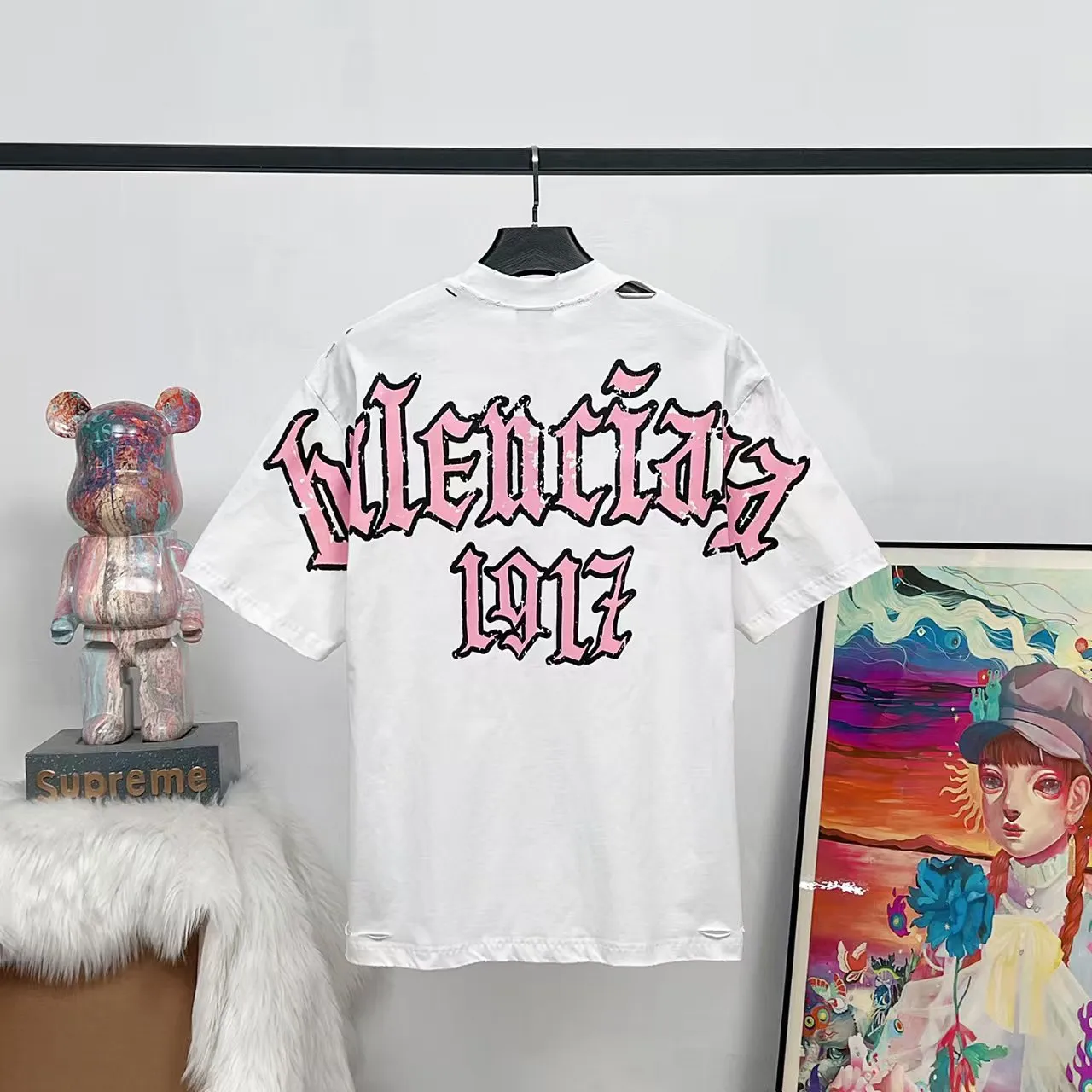 # 25SS 1917 # BALENCI*GA # 260g * 1 1 + os Same Style！！ ：3265# Sizes：xs-L ： 1 （White）